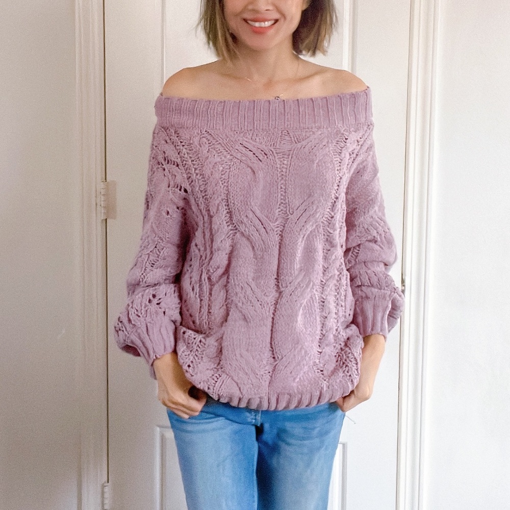 Miracle Luxe Lavender Oversized Chenille Sweater Top - Picture 5 of 11